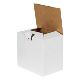 22x15x20cm Locked Box - White - Thumbnail