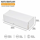 23،5x10x4،5cm صندوق شحن التجارة الإلكترونية [4 نقاط] - أبيض - 2