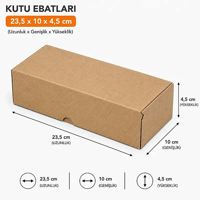 23.5x10x4.5cm E-Commerce Cargo Box - 4 Points Box - Kraft - Kolicim (1)