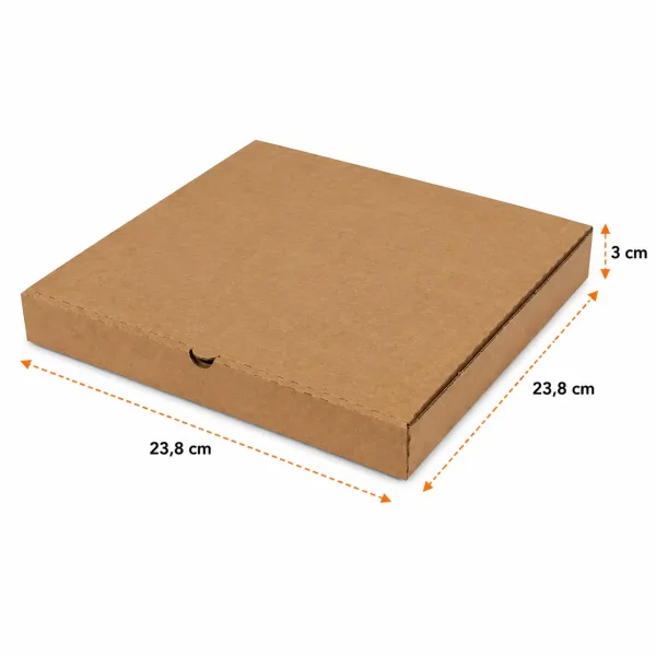 23,8x23,8x3cm Pizza Box - Kraft - Kolicim (1)
