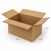 23x13x12cm Koli - 1,2 Desi Koli - Tek Oluklu Koli - Kraft - 3