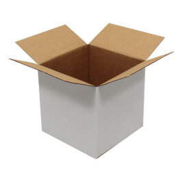 صندوق كرتون مموج مفرد 23×23×23 سم – أبيض - 1