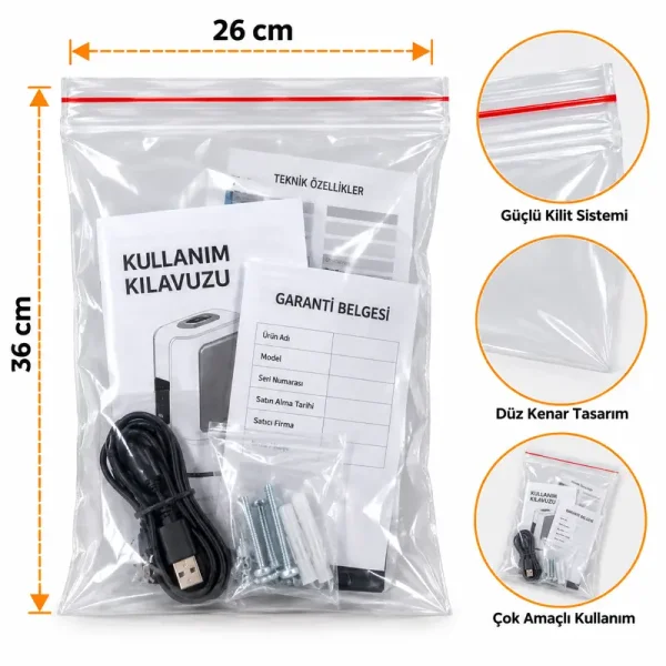 23x31cm Kilitli Poşet - 300 Adet - 3
