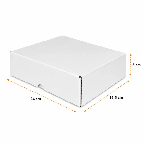 24x16,5x6cm Kutu - Kilitli Kutu - 1 Desi Kutu - Beyaz - Kolicim (1)