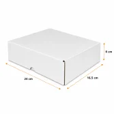24x16,5x6cm Locked Box - White - 2