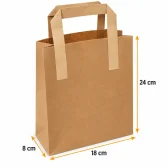 24x18x8 cm Kraft Paper Bag – 25 Pieces - 2