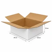 صندوق كرتون مموج مفرد 25×20×10 سم – أبيض - 2
