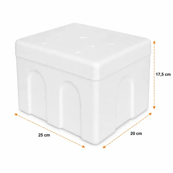 صندوق آيس كريم ستايروفوم 25×20×17.5 سم – 1 كغ - Kolicim (1)