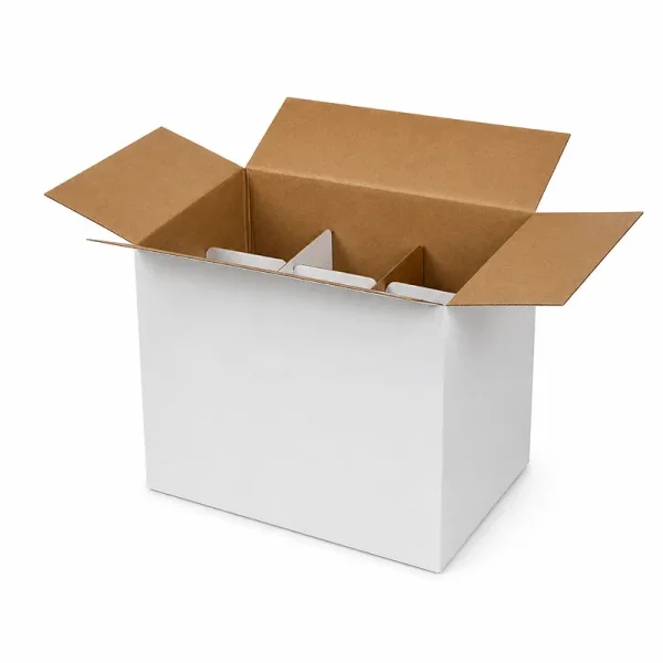 25x17x20cm Box of Tall Glasses with Separator - White - Kolicim (1)