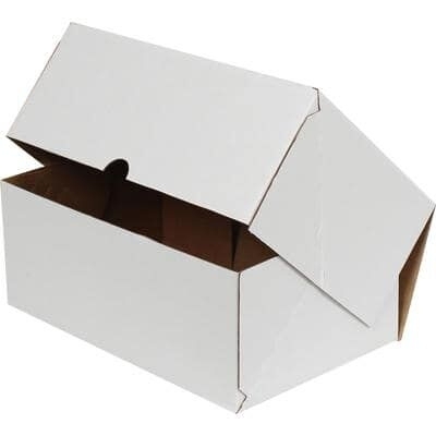 25x20x10cm Kutu - 1,6 Desi Kutu - E Ticaret Kargo Kutusu - 4 Nokta Kutu - Beyaz - Thumbnail