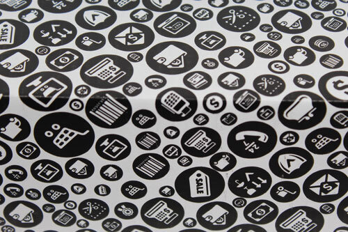 صندوق كرتون مموج مفرد 25×20×10 سم – أسود بنقش تسوق - 3