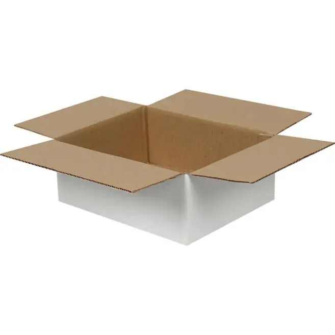 25x20x10cm Single Corrugated Box - White - Kolicim
