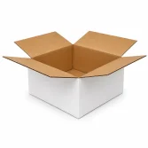 25x20x10cm Single Corrugated Box - White - 1