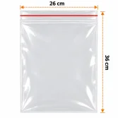 أكياس بسحاب 26×36 سم — 200 قطعة - 1