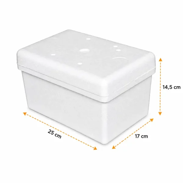 25*17*14,5cm Strafor Dondurma Kutusu - 0,5Kg. - Kolicim (1)