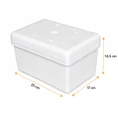 صندوق آيس كريم ستايروفوم 25×17×14.5 سم – 0.5 كغ - 2