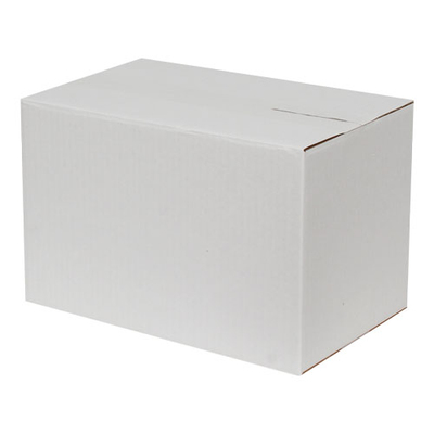28x18x18cm Single Corrugated Box - White - Thumbnail