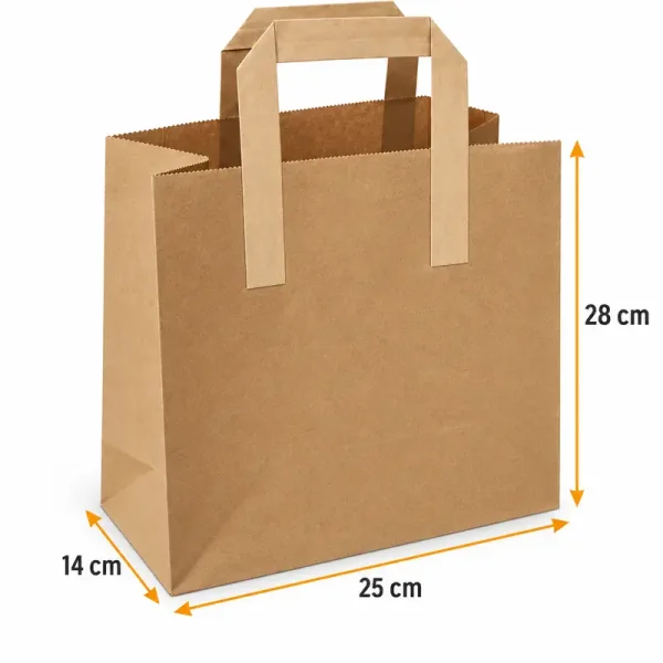 28x25x14 cm Kraft Paper Bag – 25 Pieces - 2