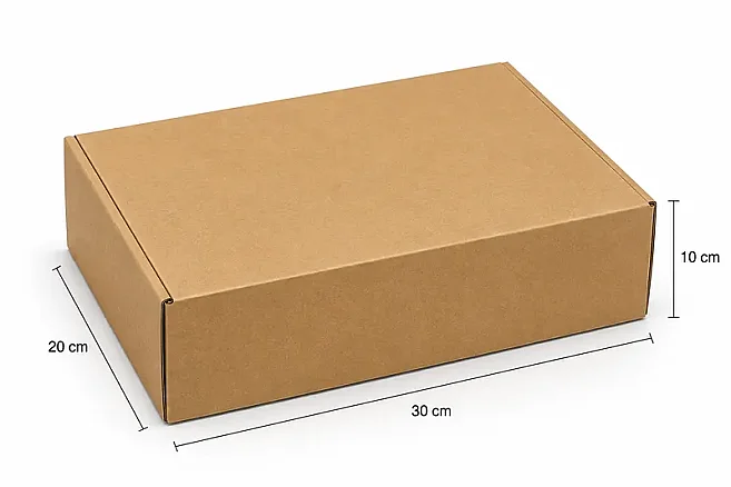 30x20x10cm Kutu - 2 Desi Kutu - Kilitli Kutu - Kraft - 4