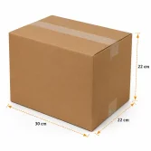 صندوق كرتون مموج مزدوج 30×22×22سم - 2