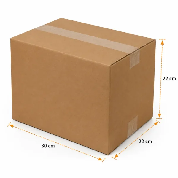 صندوق كرتون مموج مزدوج 30×22×22سم - Kolicim (1)