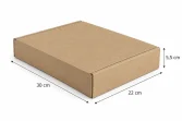 30x22x5,5cm Kutu - 1,2 Desi Kutu - Çift Oluklu Kutu - Kilitli Kutu - 4