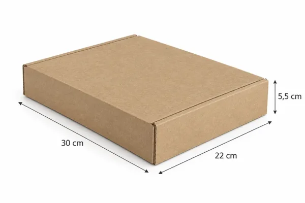 30x22x5,5cm Kutu - 1,2 Desi Kutu - Çift Oluklu Kutu - Kilitli Kutu - 4