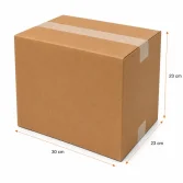 30x23x23cm Single Corrugated Box - Kraft - 2