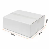 30x25x12cm Koli - 3 Desi Koli - Tek Oluklu Koli - Beyaz - 3