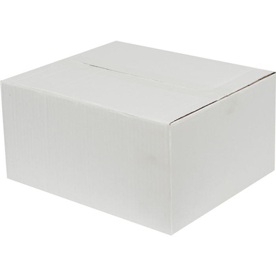 30x25x15cm صندوق واحد مموج - أبيض - Thumbnail