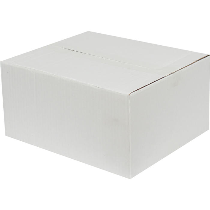 30x25x15cm صندوق واحد مموج - أبيض