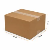 30x25x15cm Single Corrugated Box - Kraft - 2