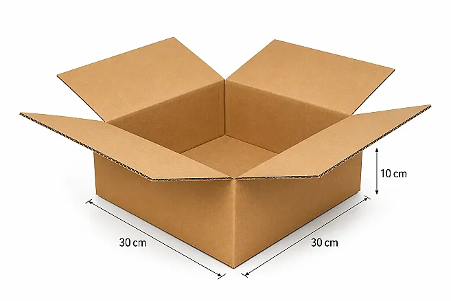 30x30x10cm Box - 3 Desi Box - Single Corrugated Box - Kraft - Kolicim (1)