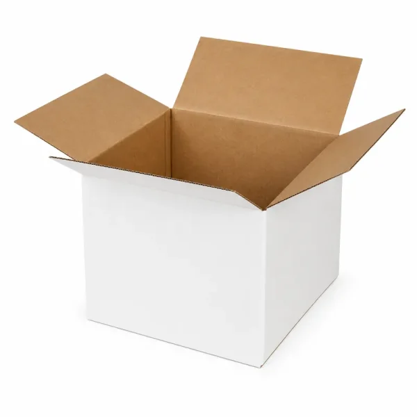 30x30x20cm Single Corrugated Box - White - 1