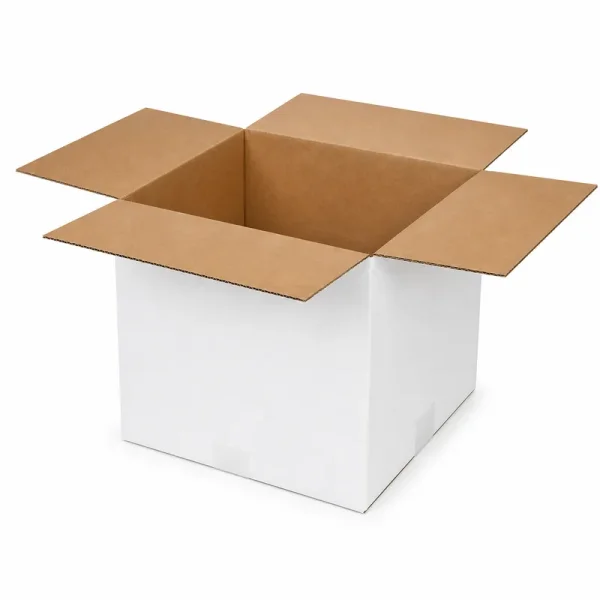 30x30x20cm Single Corrugated Box - White - Kolicim (1)