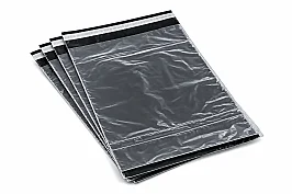 30x37+5cm Şeffaf Siyah Kargo Poşeti - 100 Adet - 3