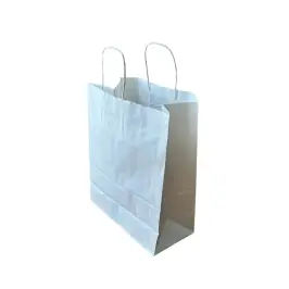 31x25x12cm Kraft Kağıt Çanta - 25 Adet - Beyaz - 2