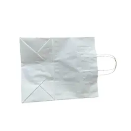 31x25x12cm Kraft Kağıt Çanta - 25 Adet - Beyaz - 3