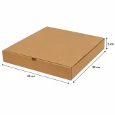 صندوق بيتزا 32×32×5 سم – كرافت - 2