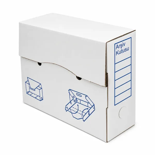 32x12x24cm Archive Box - White - Kolicim (1)