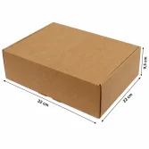 32x22x9,5cm Kutu - 2 Desi Kutu - Kilitli Kutu - Kraft - 3
