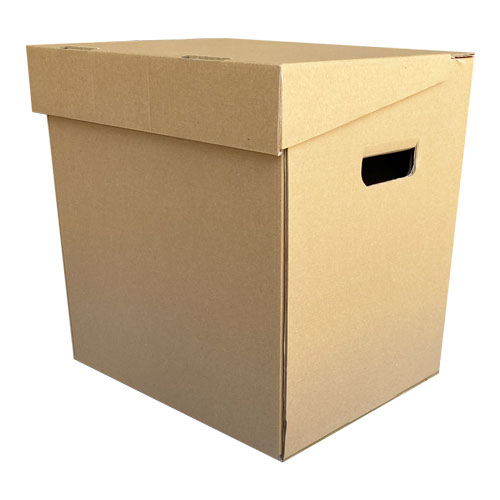 32x26x33cm Box With Handle -Kraft