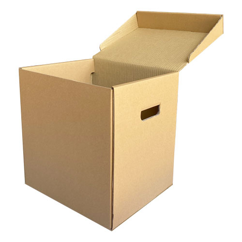 32x26x33cm Box With Handle -Kraft