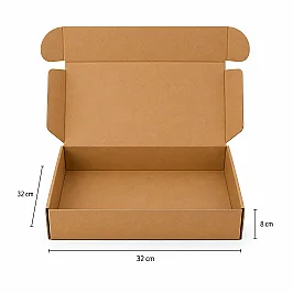 32x32x8cm Kutu - 3 Desi Kutu - Kilitli Kutu - Kraft - 3