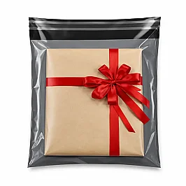 32x40+5cm Cepsiz Şeffaf Siyah Kargo Poşeti - 100 Adet - 2