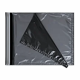 32x40+5cm Cepsiz Şeffaf Siyah Kargo Poşeti - 100 Adet - 3
