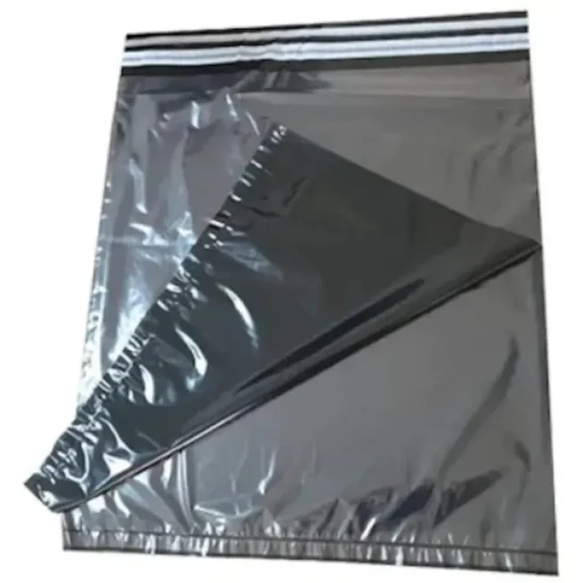 32x40+5 cm Transparent Black Shipping Bag without Pocket – 100 Pieces - 1