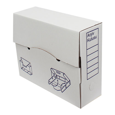 34x11x28cm Archive Box - White - Thumbnail