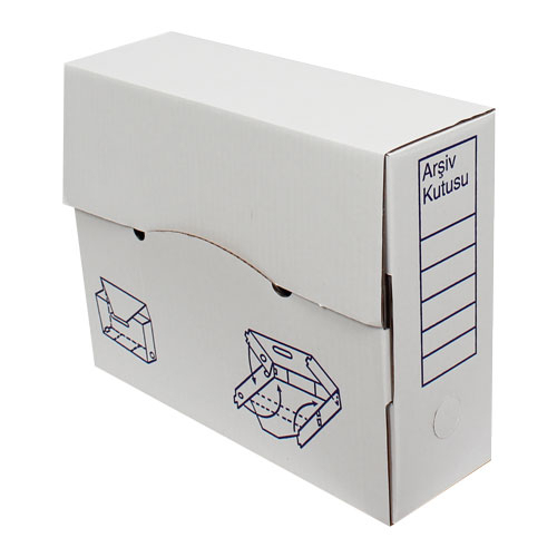 34x11x28cm Archive Box - White