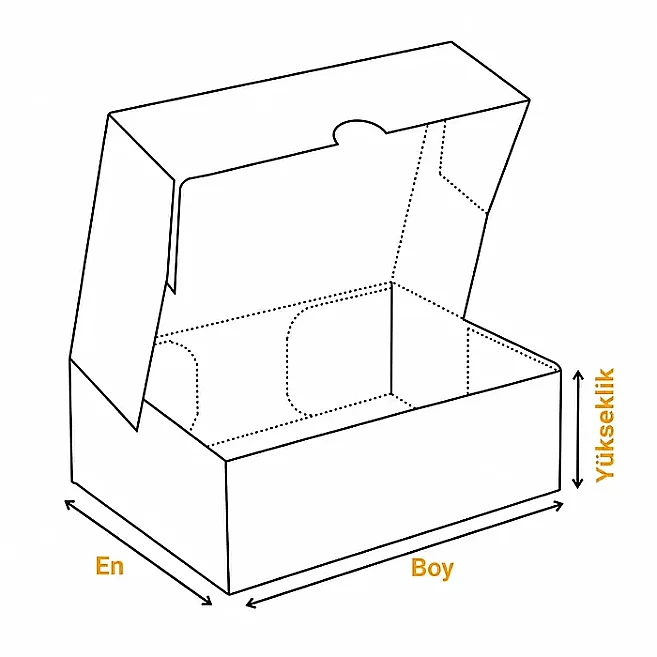 34x26x18cm E Ticaret Kutusu - 5 Desi Kutu - 4 Nokta Kutu - Kraft - 4